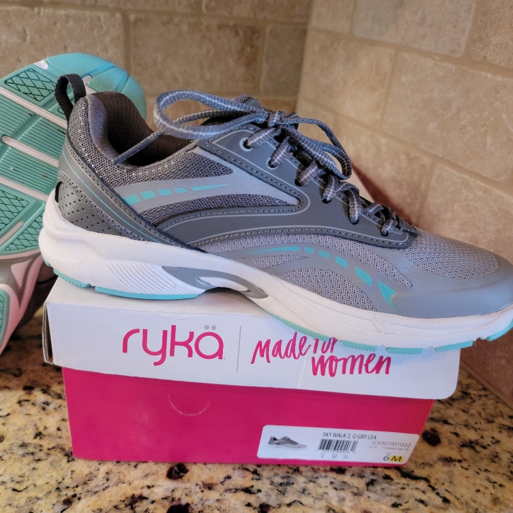 Ryka Sky Walk 2, Q Gray Lea Tennis Shoes- Made for Women